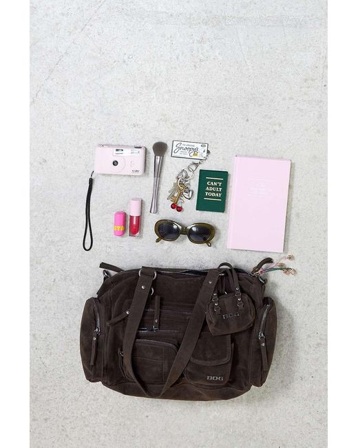 BDG Gray Lulu Pocket Suedette Shoulder Bag
