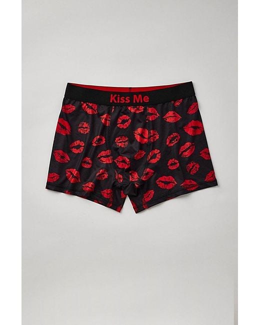 Urban Outfitters Red Kiss Me Boxer Brief for men