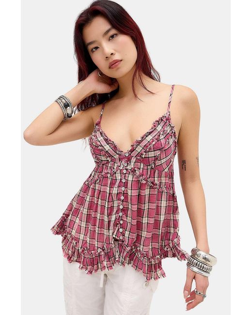 Kimchi Blue Red Marnie Babydoll Cami At Urban Outfitters
