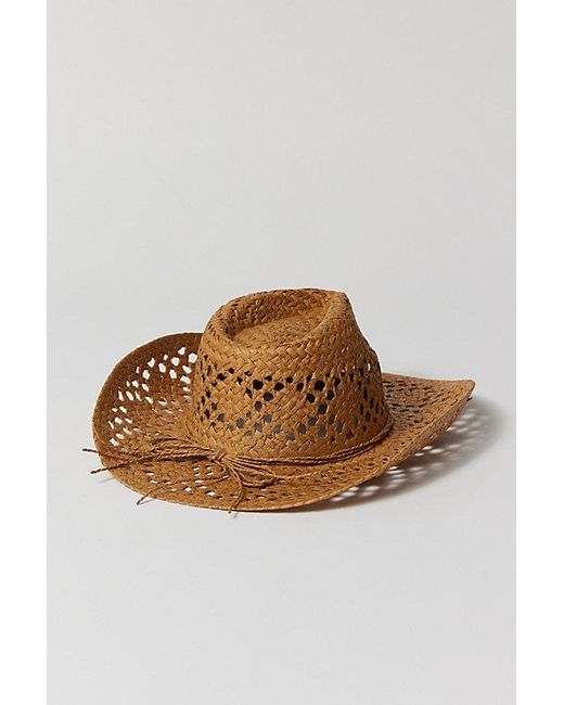 Urban Outfitters Brown Dakota Straw Cowboy Hat