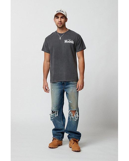 Urban Outfitters Black Modelo Cerveza Pigment Dye Tee for men