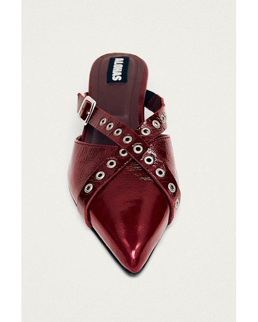 Alohas Red Zyra Onix Leather Mule