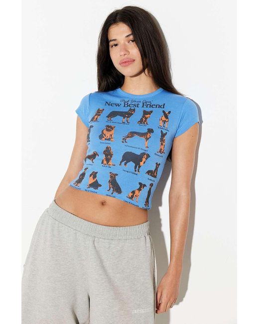 Urban Outfitters Blue Uo New Best Friend Baby T-shirt