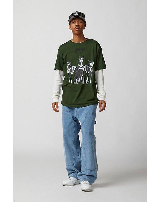 Urban Outfitters Green Death Row Records Classic Doberman Tee for men