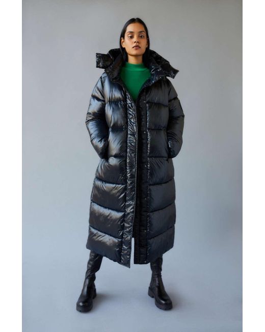 Save The Duck Hazel Longline Puffer Coat in Black - Lyst