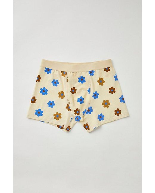 Urban Outfitters Green Doodle Floral Boxer Brief for men