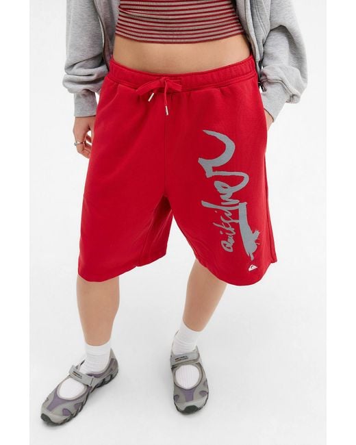 Quiksilver Uo Exclusive Red Jersey Shorts