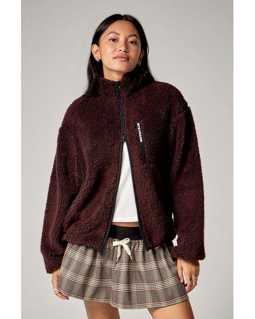 iets frans Brown Zip-through Fleece Jacket