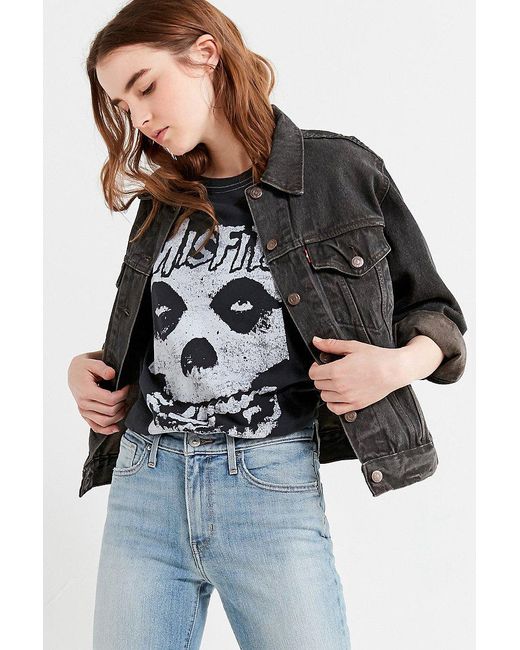 Urban Outfitters Black Misfits Oversized Distressed Tee