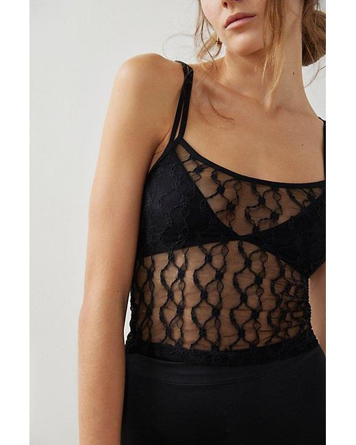 Out From Under Brown Lovella Sheer Lace Cami