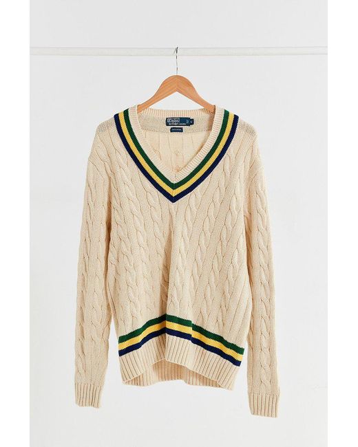 Urban Outfitters Multicolor Vintage Polo Ralph Lauren Cable Knit Sweater
