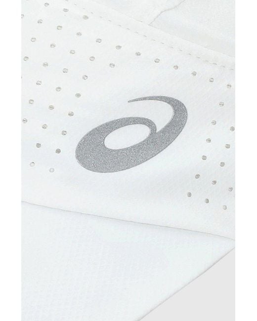 Asics White Light Woven Running Baseball Hat for men