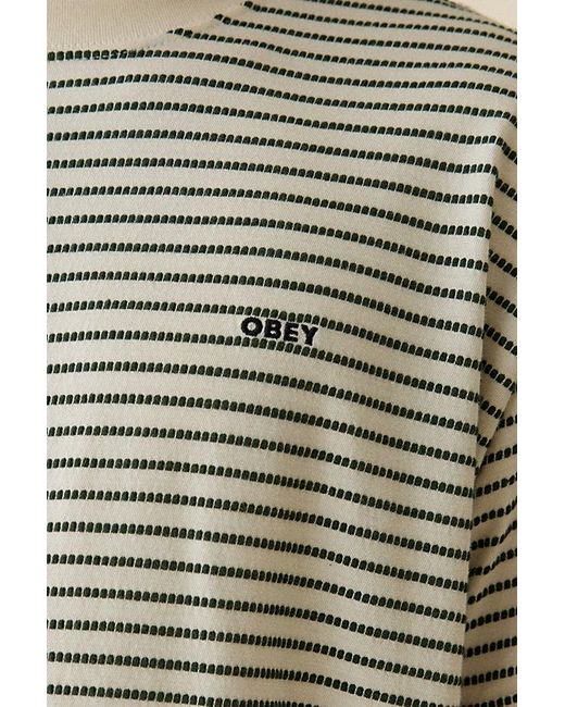 Obey Natural Edwin Stripe Tee for men