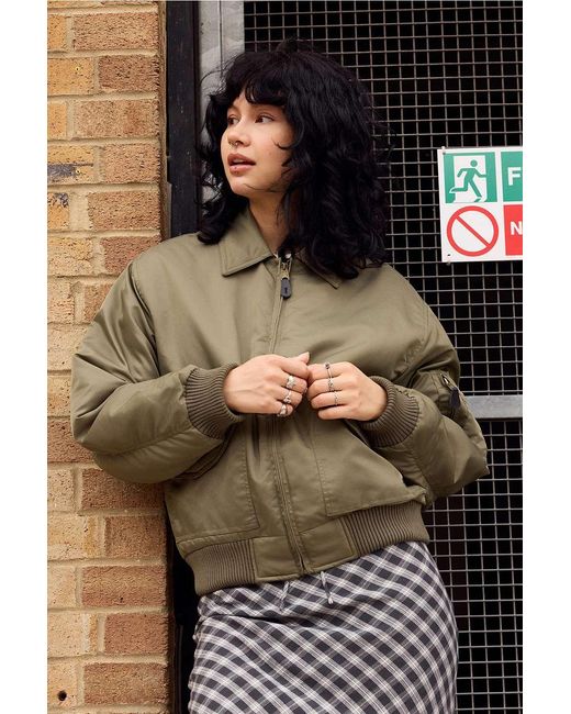 BDG Green Ma 1 Bomber Jacket