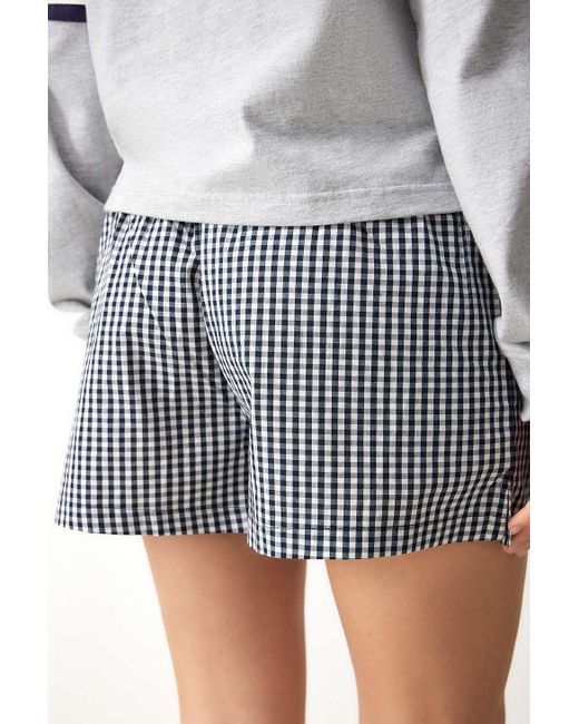 BDG Gray Gingham Boxer Shorts