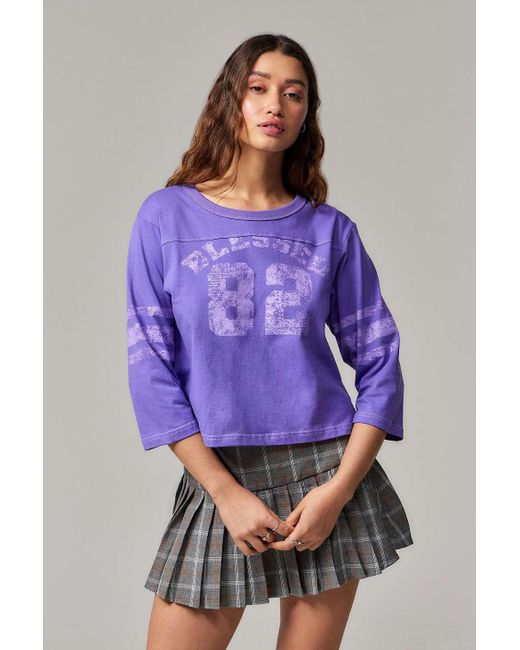 Jaded London Purple Blessed Baseball T-shirt