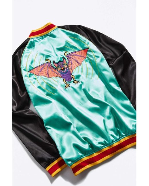 Ambsn Multicolor X Modest Mouse Bat Ray Bomber Jacket for men