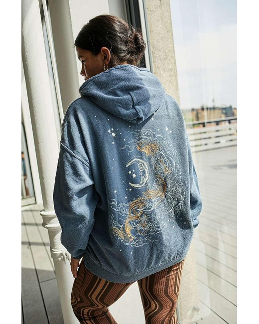Urban Outfitters Blue Uo - hoodie starry nights"
