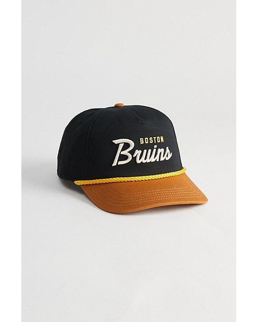 American Needle Black Boston Bruins Baseball Hat for men