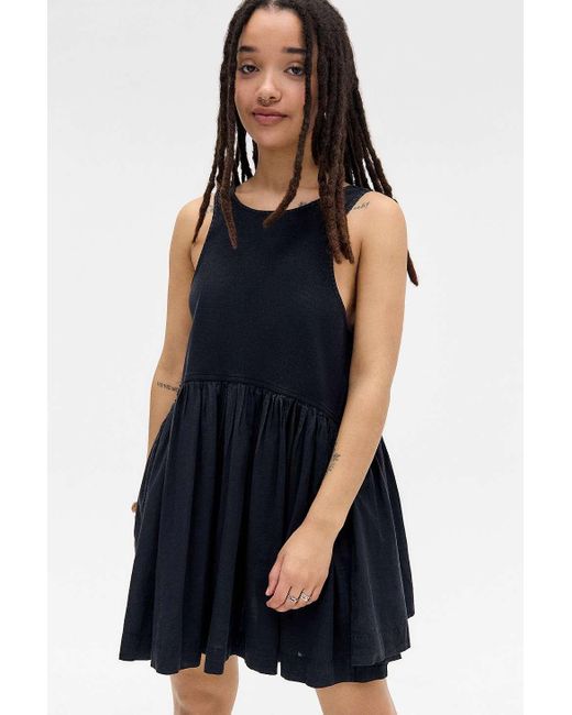lucia trapeze cotton sleeveless mini dress UO Lucia Trapeze Cotton Sleeveless Mini Dress