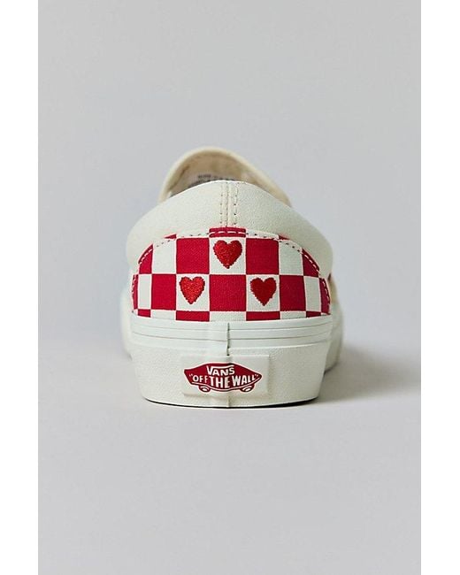 Vans Red Hearts Racing Checkerboard Slip-On Sneaker