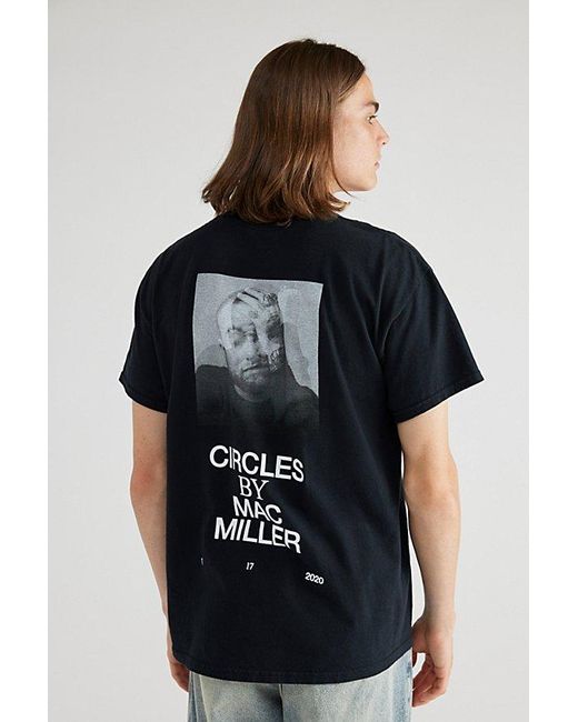 Urban Outfitters Black Mac Miller Circles Tee for men