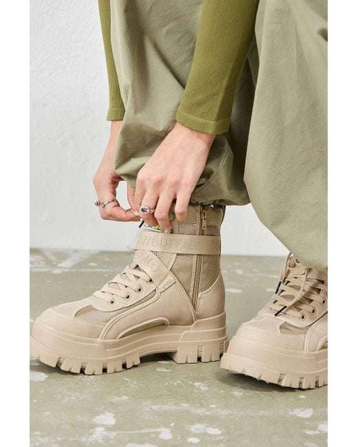Buffalo Beige Aspha Com1 Boots in Green Lyst UK