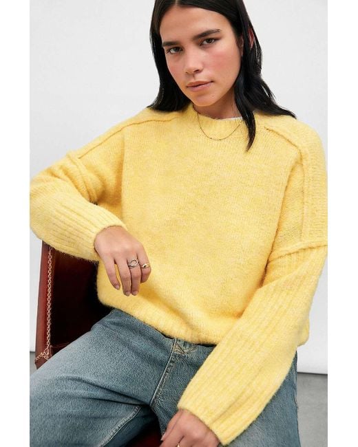Urban Outfitters Yellow Uo Oslo Lofty Knit Jumper