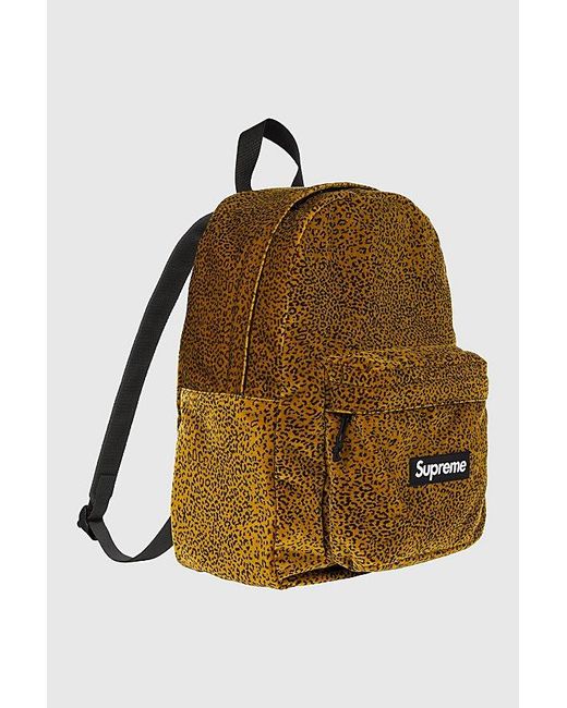 Supreme Brown Velvet Backpack for men