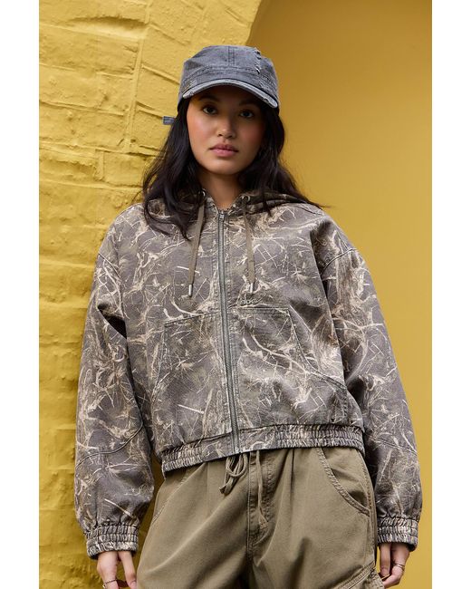 BDG Gray Daria Camo Skate Jacket