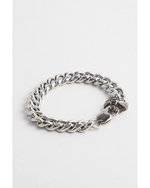 Ed Hardy Metallic Tiger Head Bracelet for men