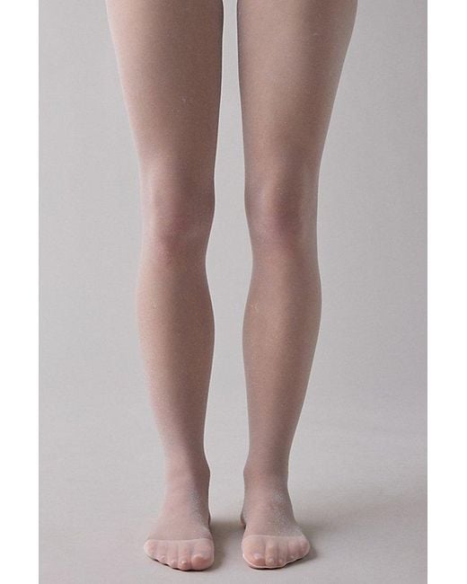 Urban Outfitters Gray Shimmer Semi-Sheer Tights