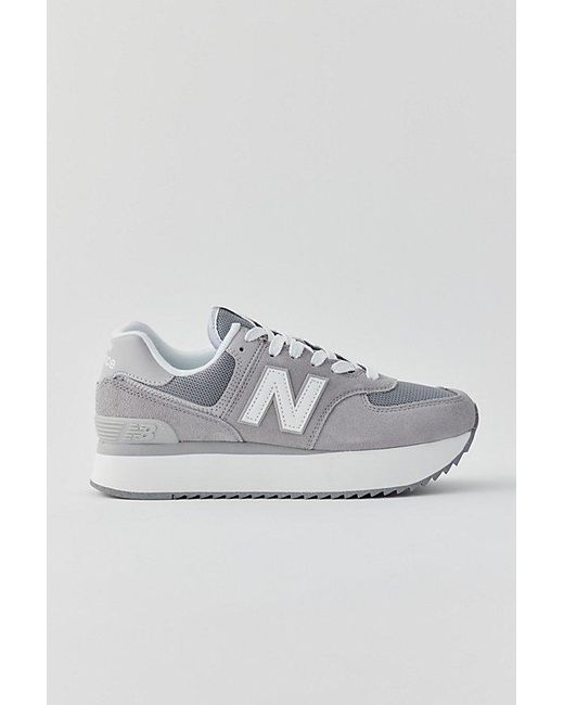 New Balance Blue 574+ Platform Sneaker