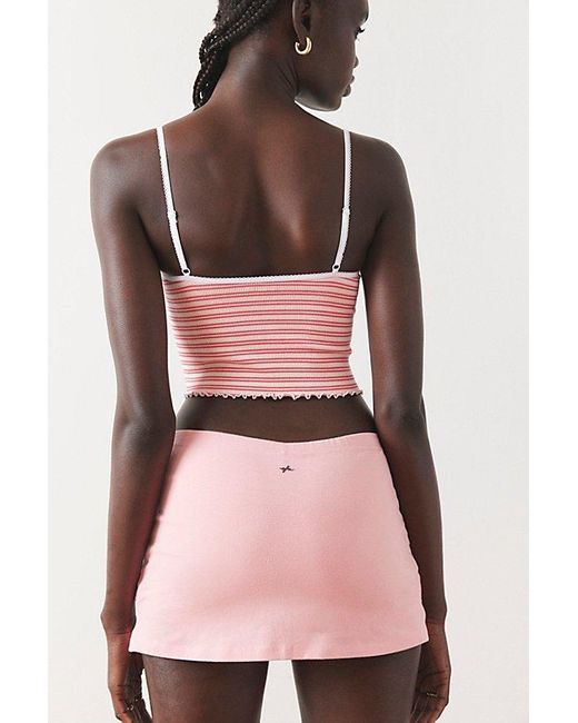 Out From Under Pink Bec Low-Rise Micro Mini Skort