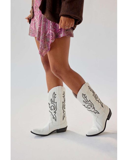 Matisse Amarillo Tall Western Boot in White | Lyst Canada