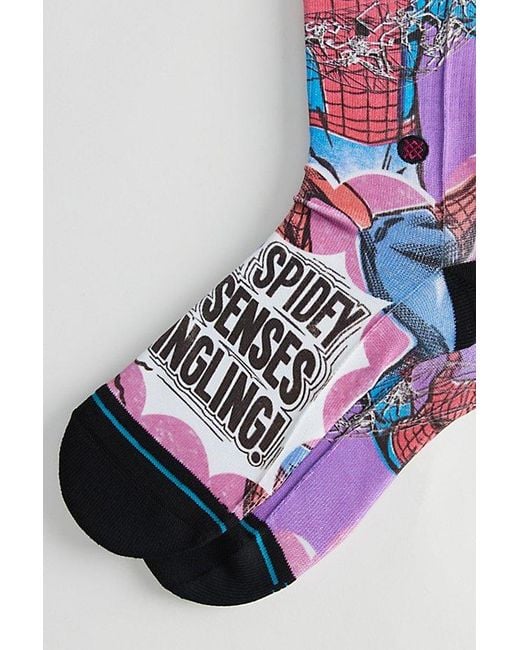 Stance Pink X Marvel Spidey Senses Crew Sock for men