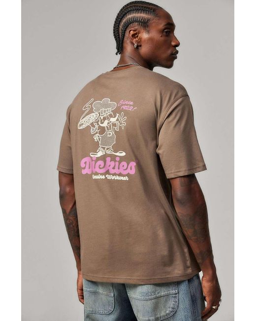 Dickies Brown Uo Exclusive Mushroom T-shirt for men