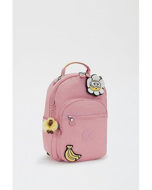 Kipling Pink Minions Seoul Tablet Backpack