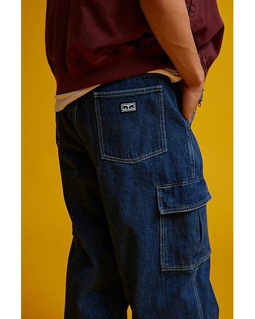 Obey Yellow Bigwig Baggy Cargo Jean for men