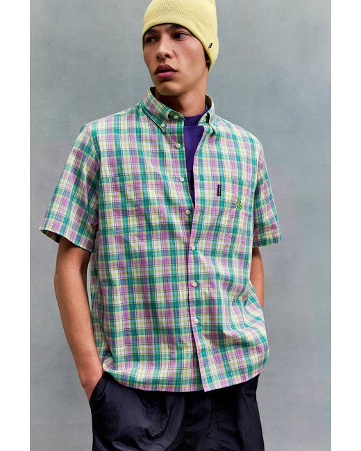 No Problemo White Alieno Embroidered Short Sleeve Shirt M At Urban Outfitters for men