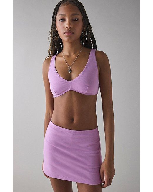 Out From Under Purple Bec Knit Plunge Bralette