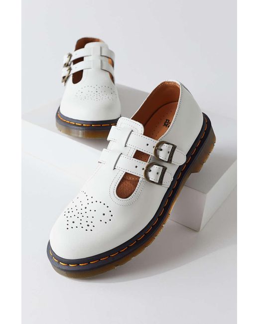 Dr. Martens 8065 Smooth Leather Mary Jane Shoe in White | Lyst