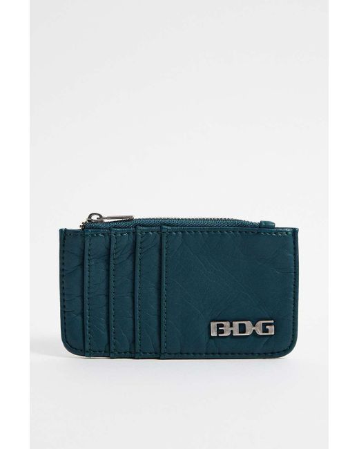 BDG Blue Washed Faux Leather Cardholder