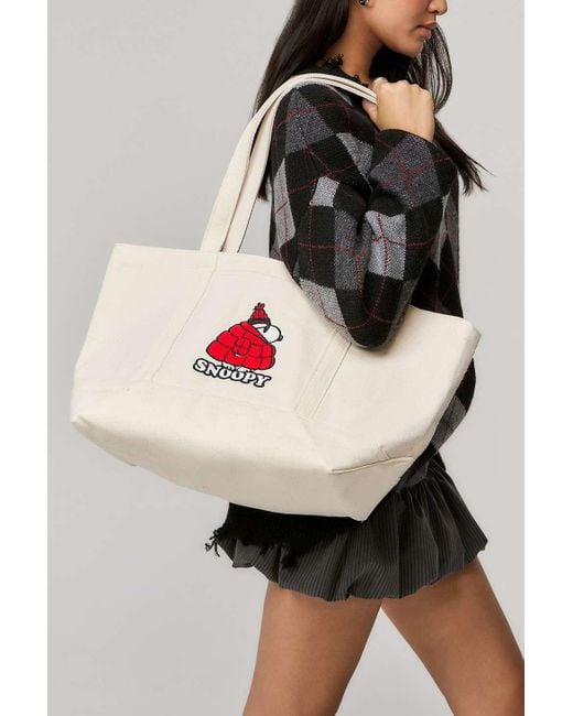 Baggu Natural X Peanuts Medium Heavyweight Canvas Tote Bag