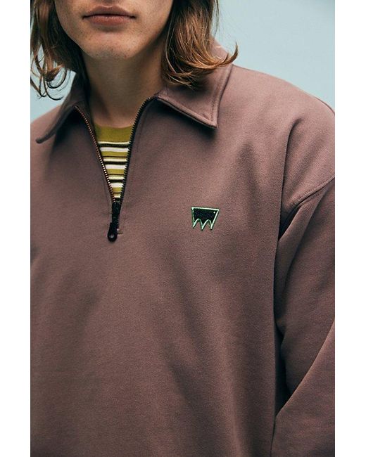 Levi's Gray Kate New Quarter-Zip Pullover Sweatshirt for men