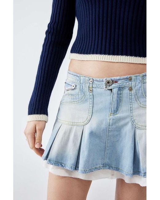 Urban Outfitters Blue Uo Ruby Rara Denim Mini Skirt