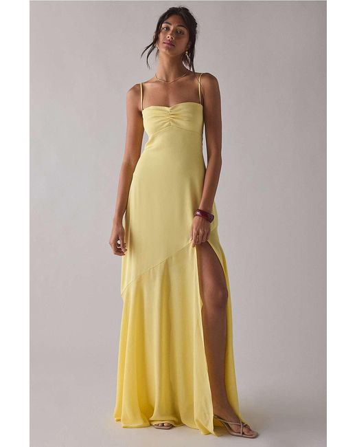 Urban Outfitters Yellow Uo Sky High Maxi Dress