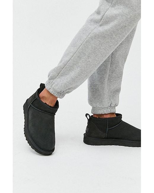 Ugg Gray Classic Ultra Mini Ankle Boots