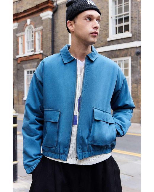 Umbro Blue Uo Exclusive Slate Harrington Jacket for men
