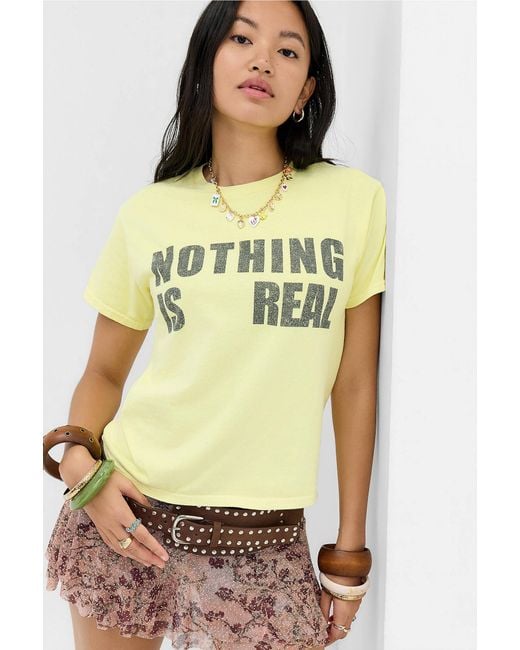 Urban Outfitters Yellow Uo Nothing Is Real Relaxed T-shirt